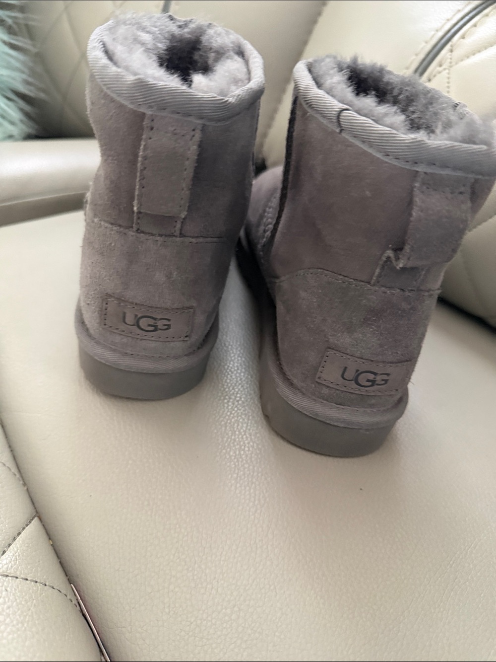 UGG Classic Short Suede Winter Boot - Gray - Picture 3 of 9